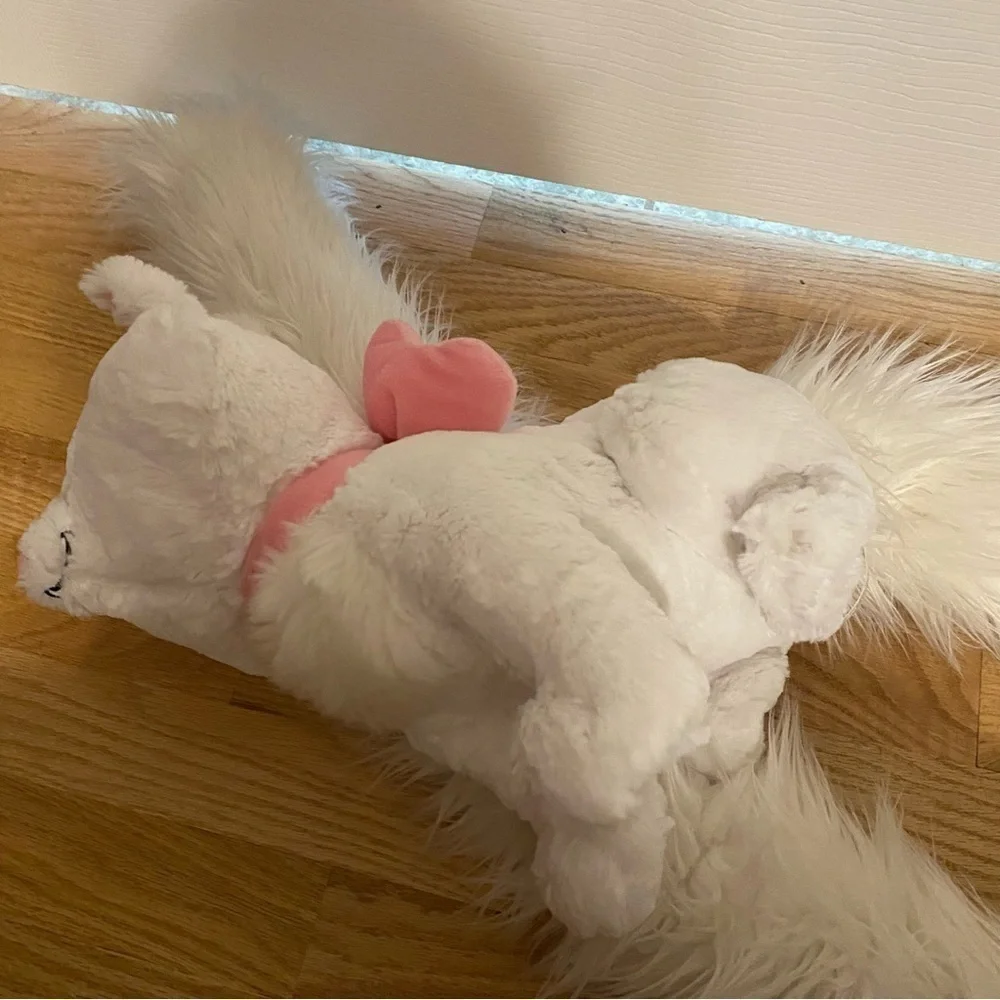 Disney Aristocats Marie Plush Animal Cat Stuffed Extra Long Tail Kids Toy White